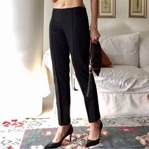 Club Monaco Black Seamed Front Pants in Black